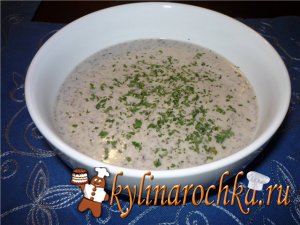 Грибной суп-пюре с молоком