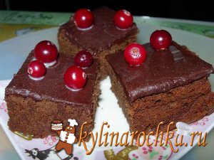Шоколадные пирожные "Клюковка"