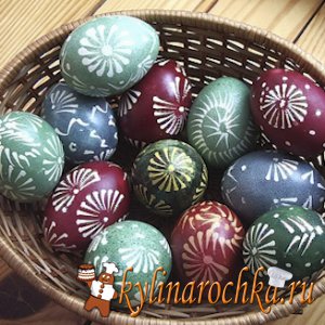Тычковая роспись пасхальных яиц