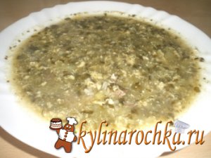 Суп со щавелем и зеленым луком
